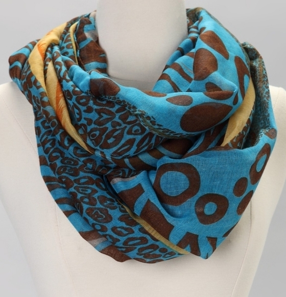 🧿 BLUE DOT INFINITY SCARF - Picture 1 of 6